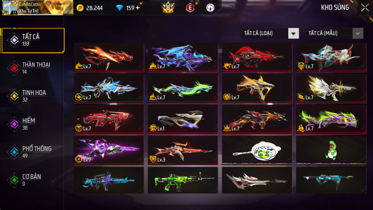 Bán acc Siêu Sale Acc Free Fire